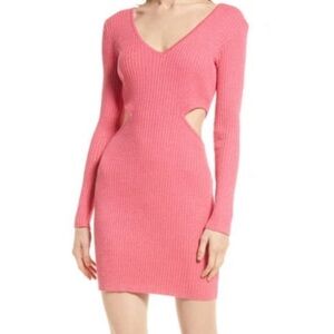 Sparkle Cutout Sweater Minidress